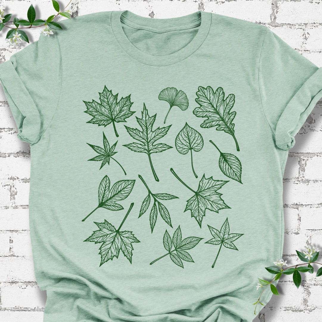 Deciduous Leaf Collage Lightweight Tee