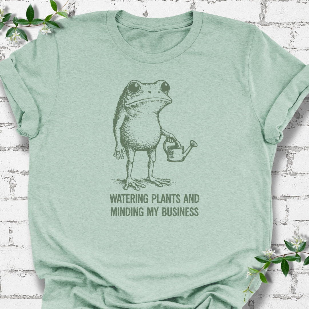 Watering Plants And Minding My Business Lightweight Tee