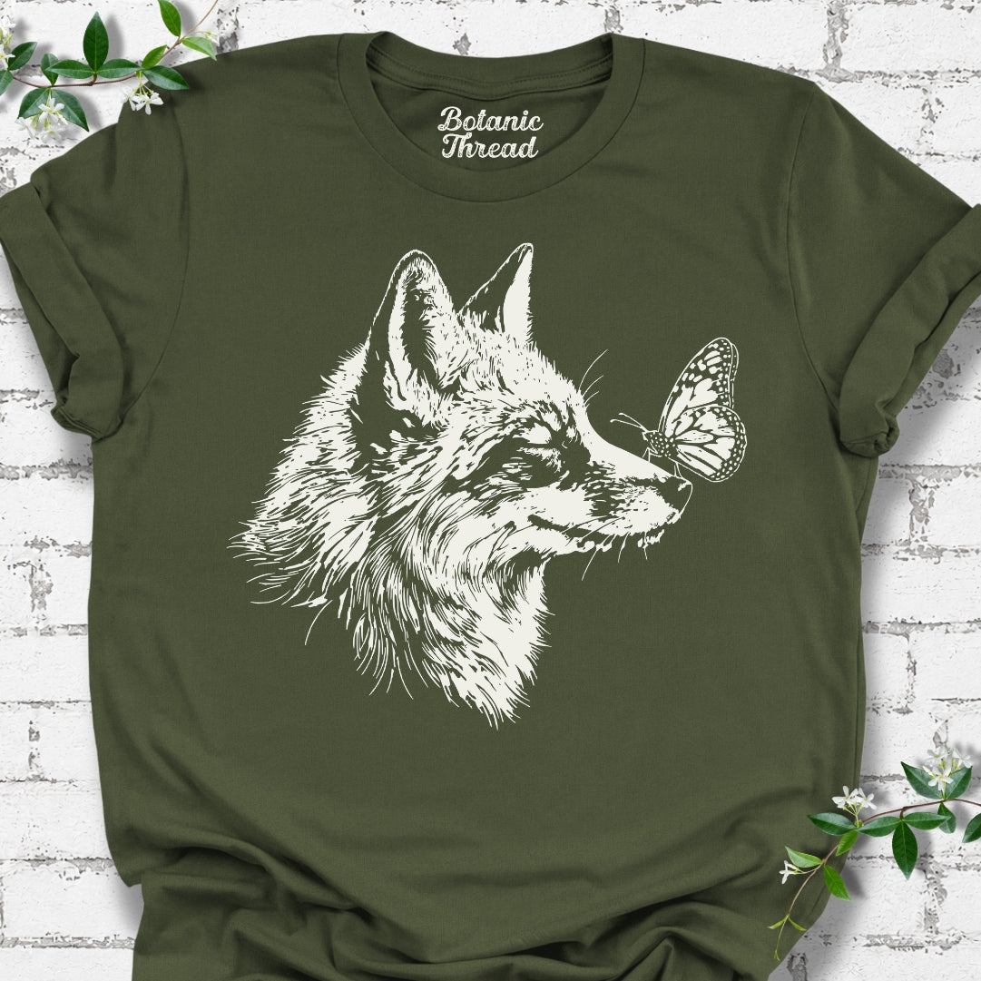 Fox With Butterfly Lightweight Tee