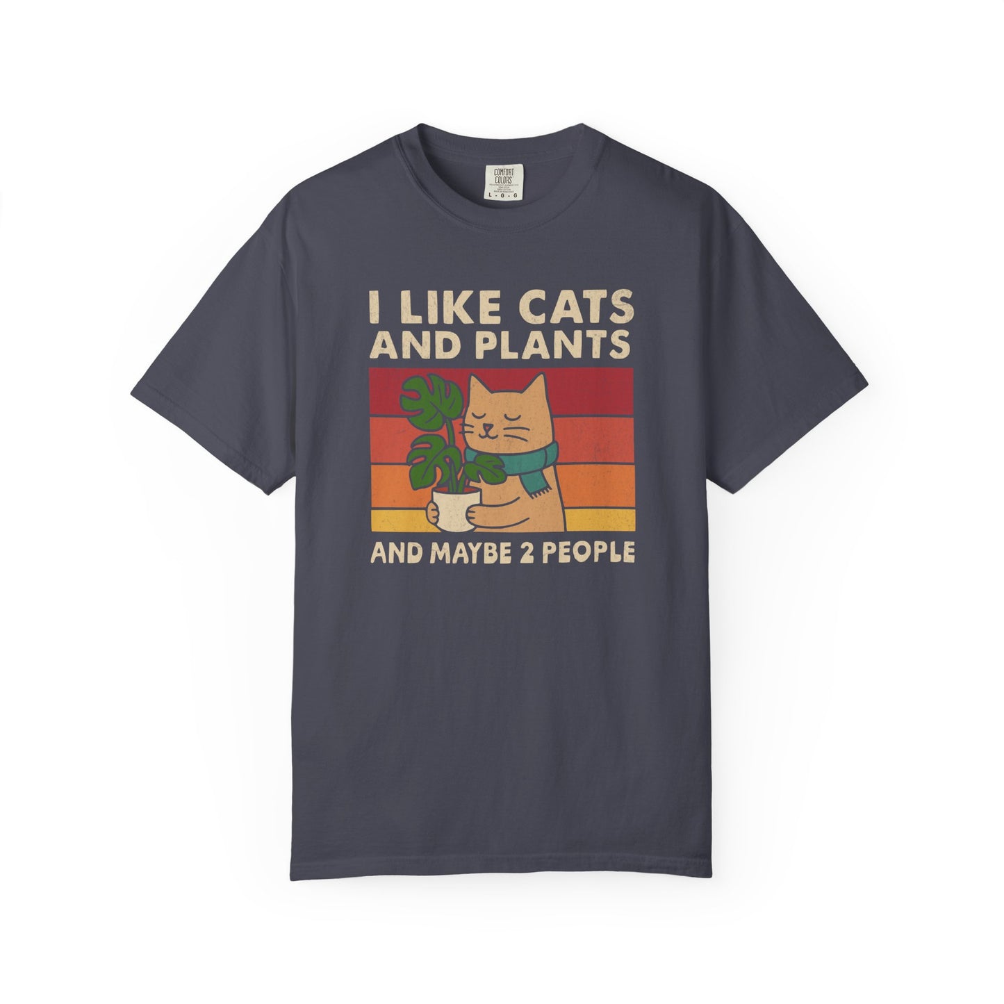 I Like Cats And Plants And Maybe 2 People Comfort Colors® Heavyweight T-shirt