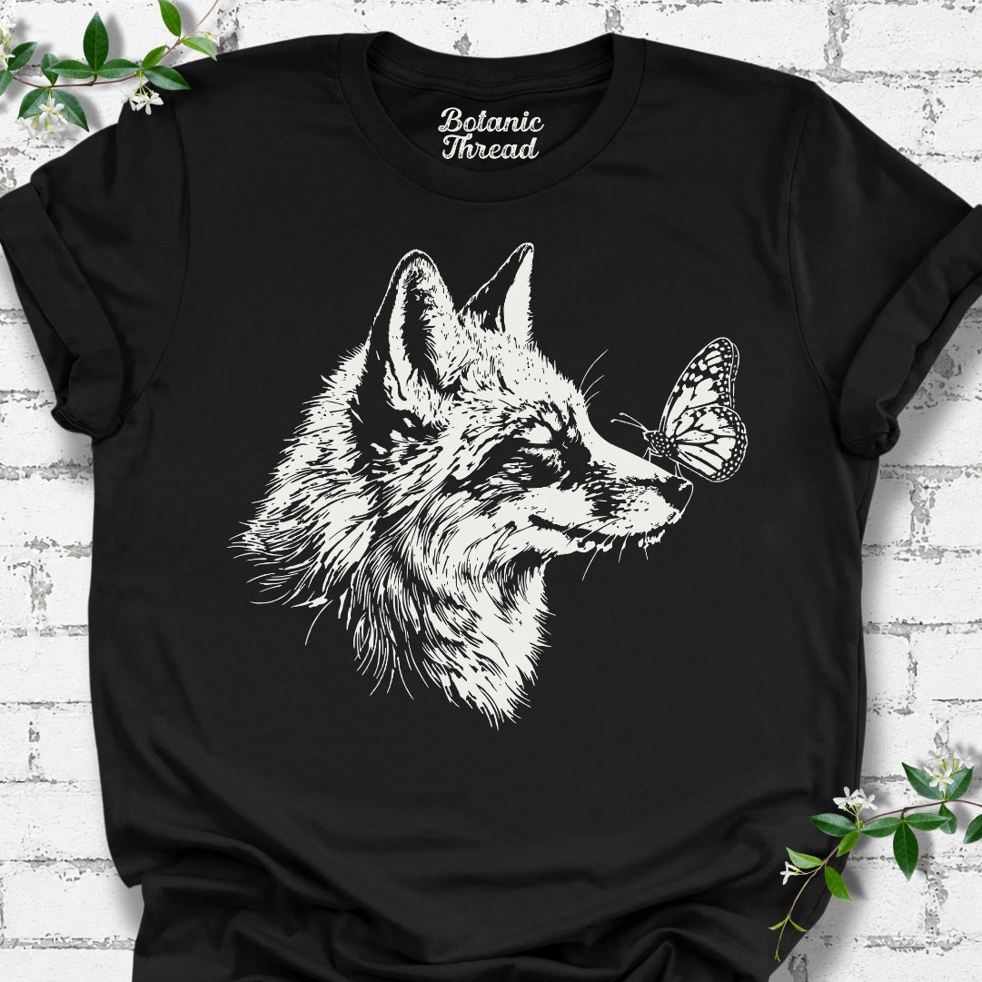 Fox With Butterfly Lightweight Tee