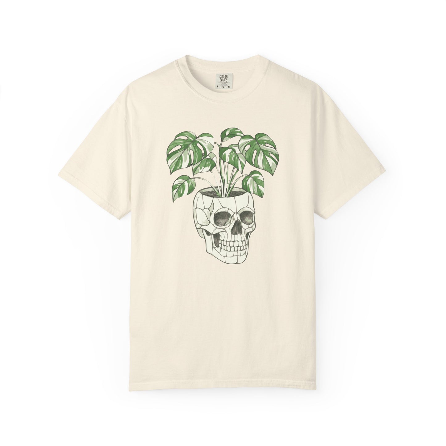 Monstera Skull Pot Comfort Colors® Heavyweight T-shirt