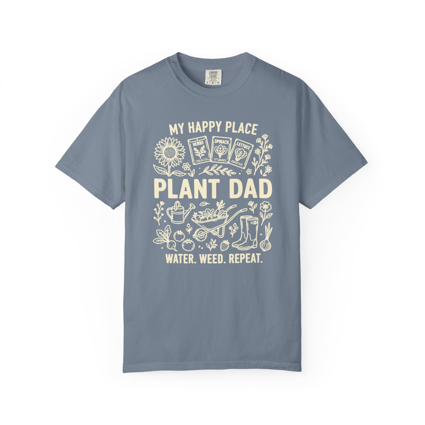 Plant Dad My Happy Place Comfort Colors® Heavyweight T-shirt