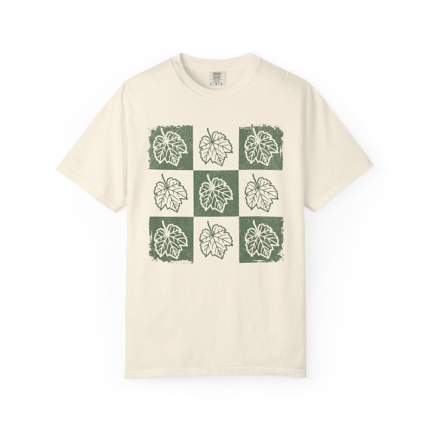 Grape Leaf Checkerboard Comfort Colors® Heavyweight T-shirt