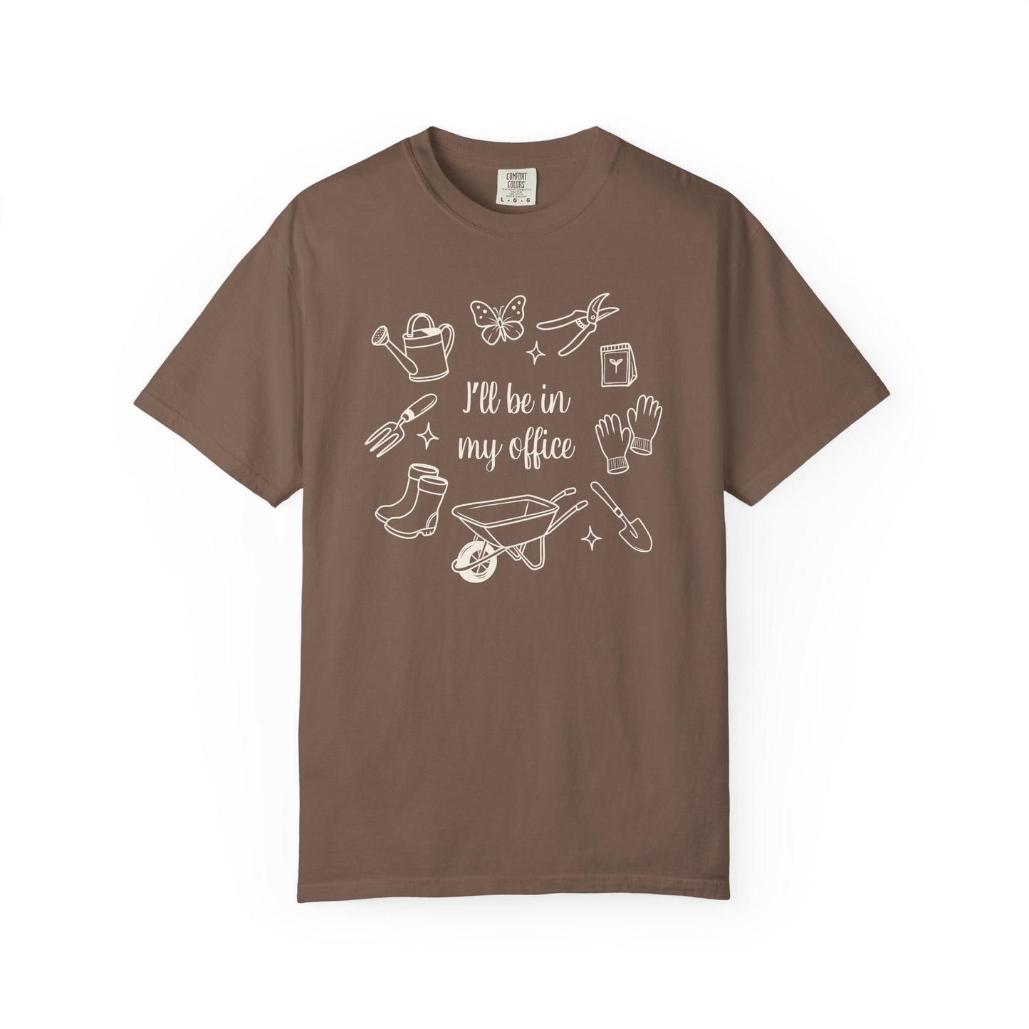 I'll Be In My Office Line Art Comfort Colors® Heavyweight T-shirt
