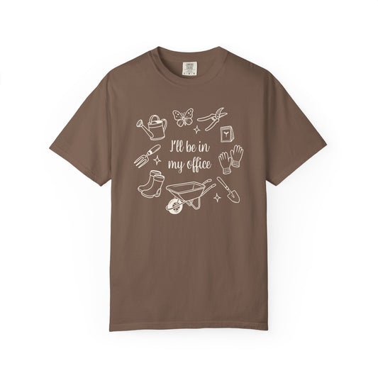 I'll Be In My Office Line Art Comfort Colors® Heavyweight T-shirt