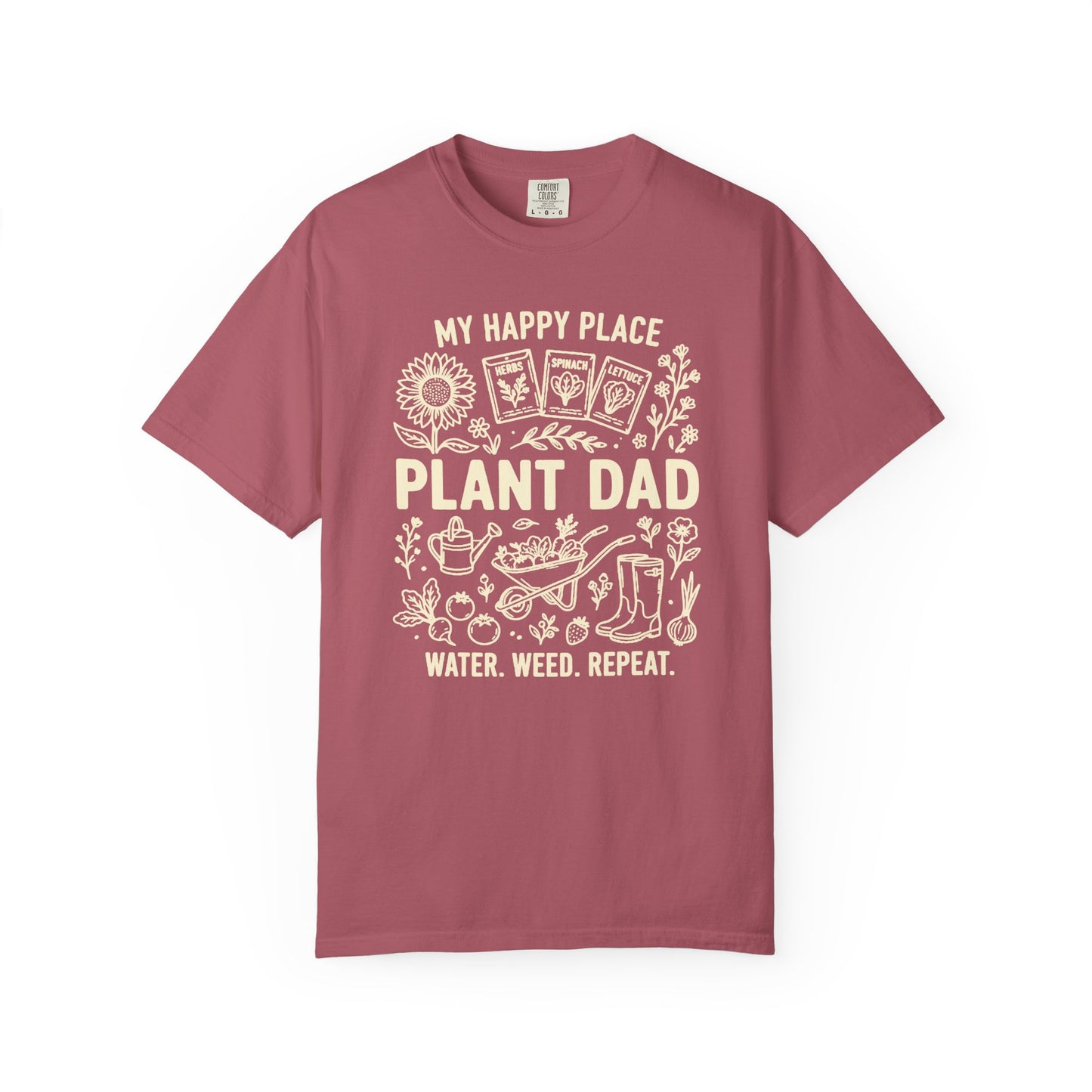 Plant Dad My Happy Place Comfort Colors® Heavyweight T-shirt