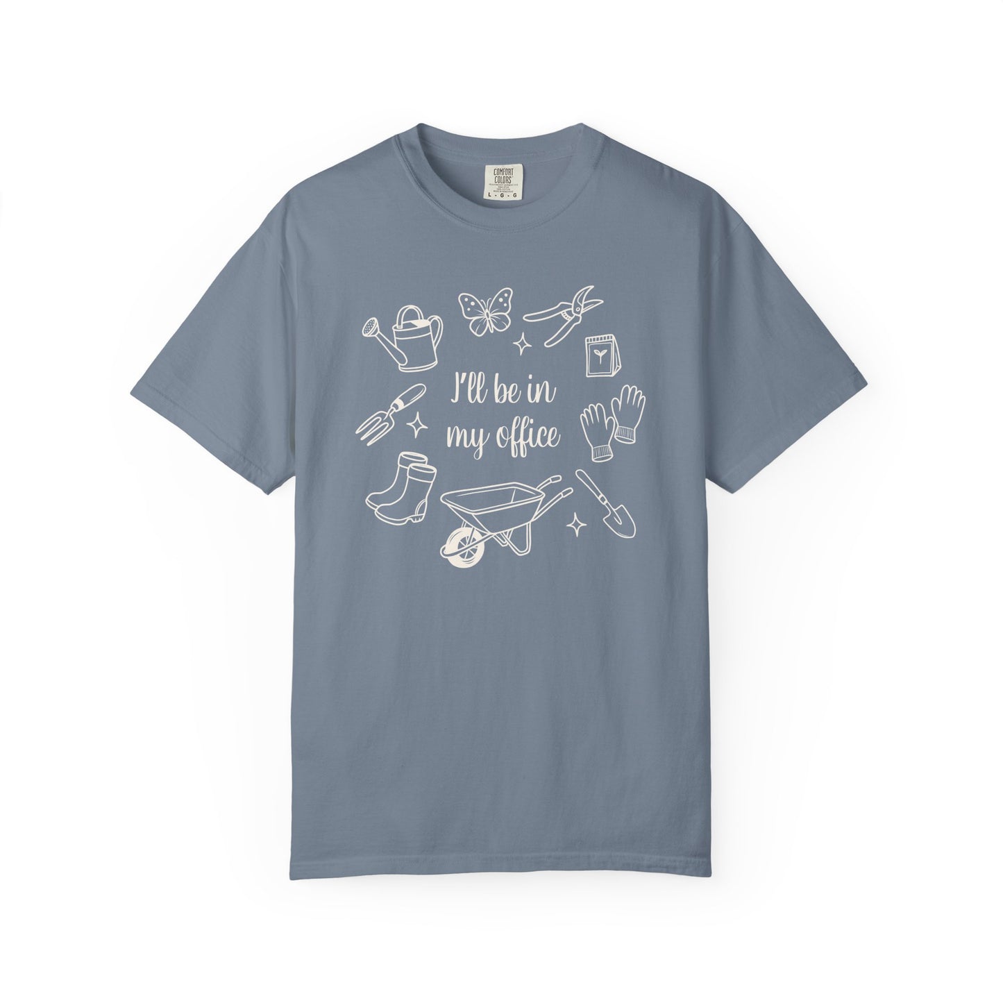 I'll Be In My Office Line Art Comfort Colors® Heavyweight T-shirt