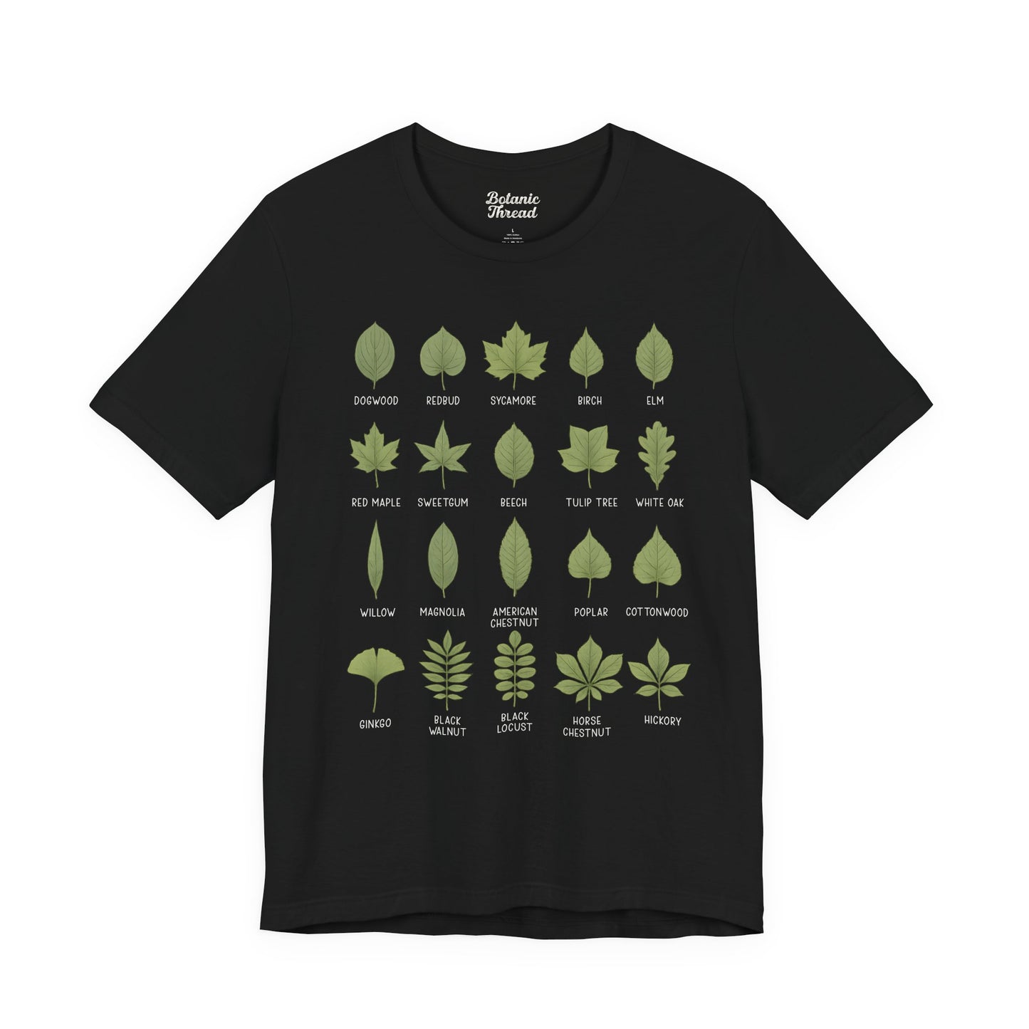 Deciduous Leaf Names Lightweight Tee