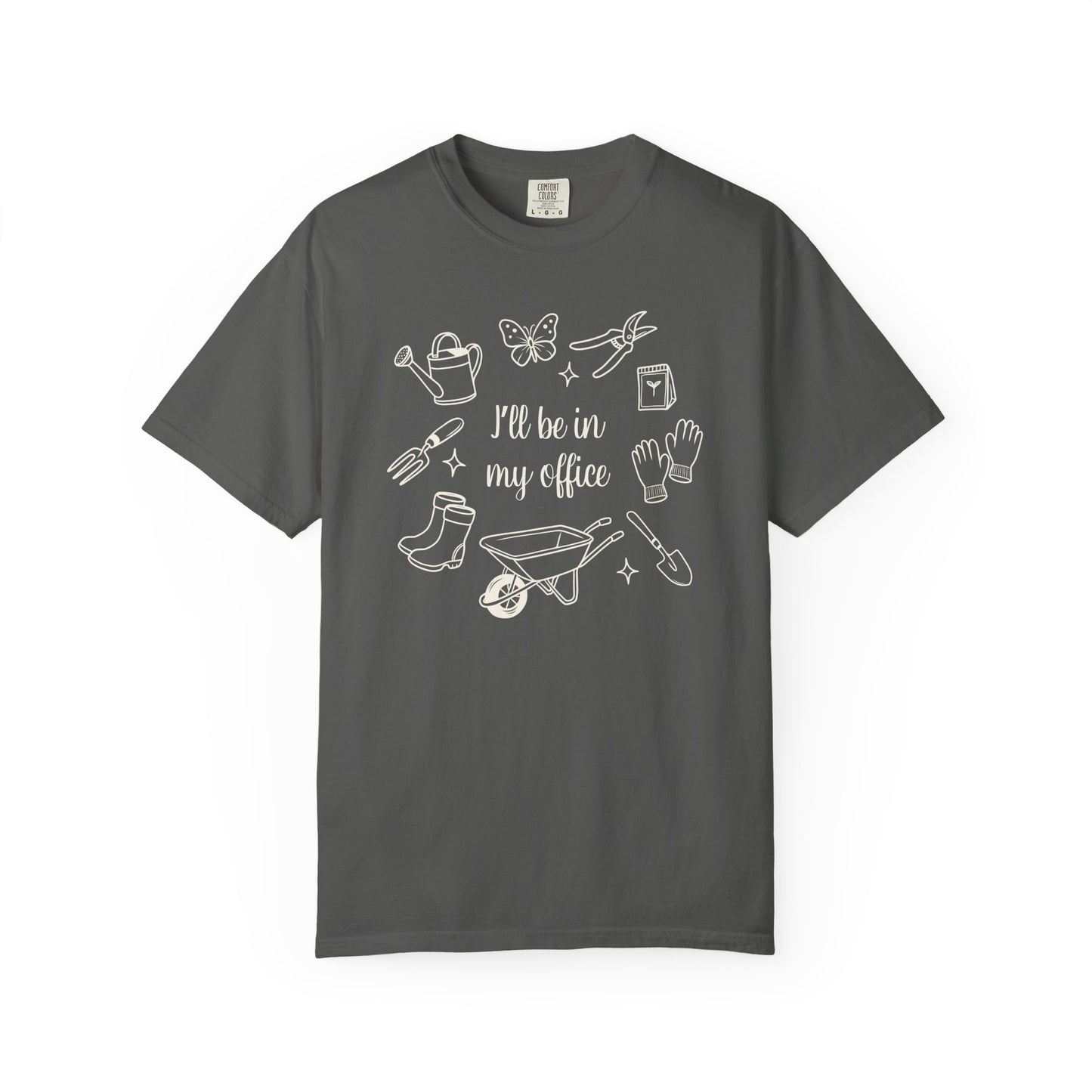 I'll Be In My Office Line Art Comfort Colors® Heavyweight T-shirt