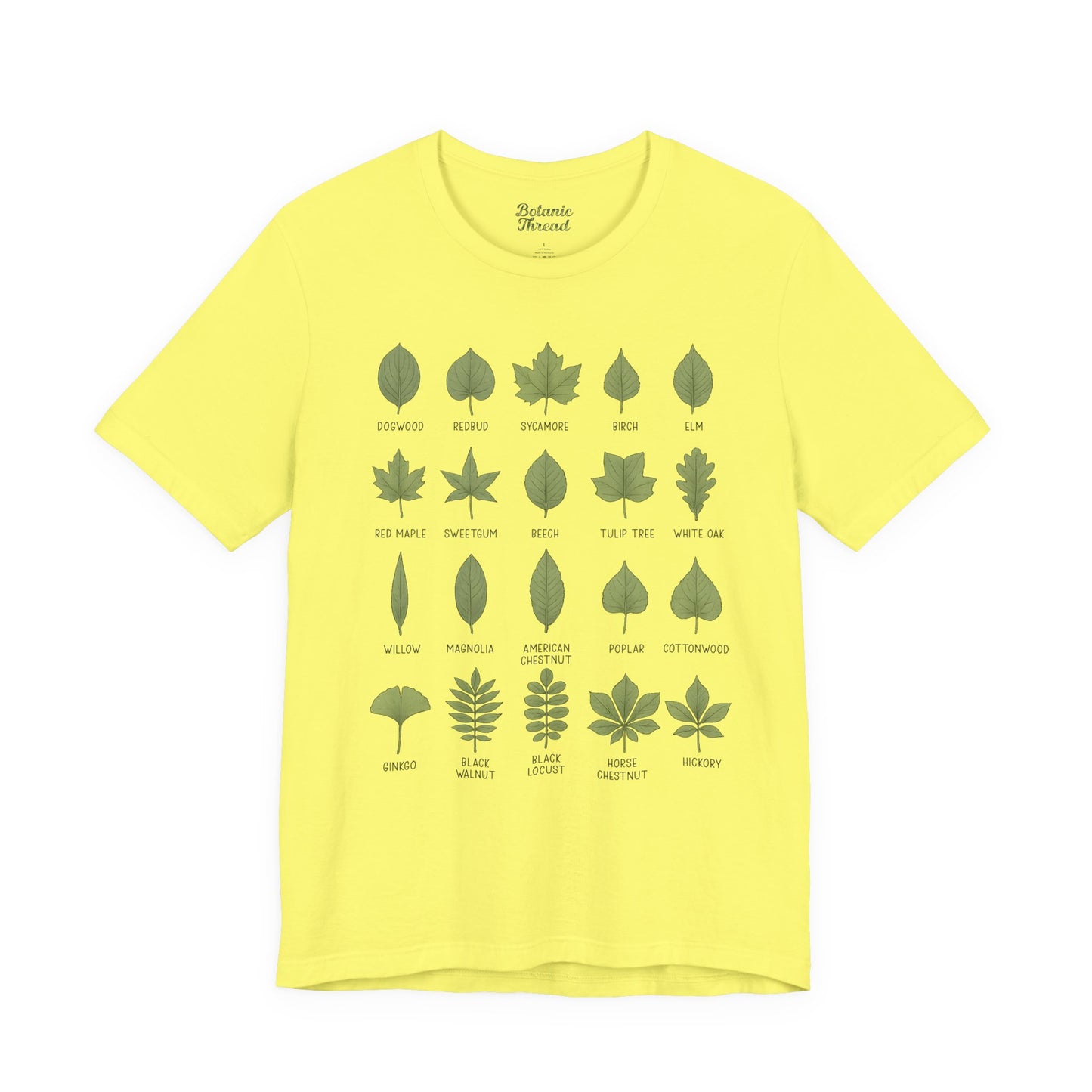 Deciduous Leaf Names Lightweight Tee