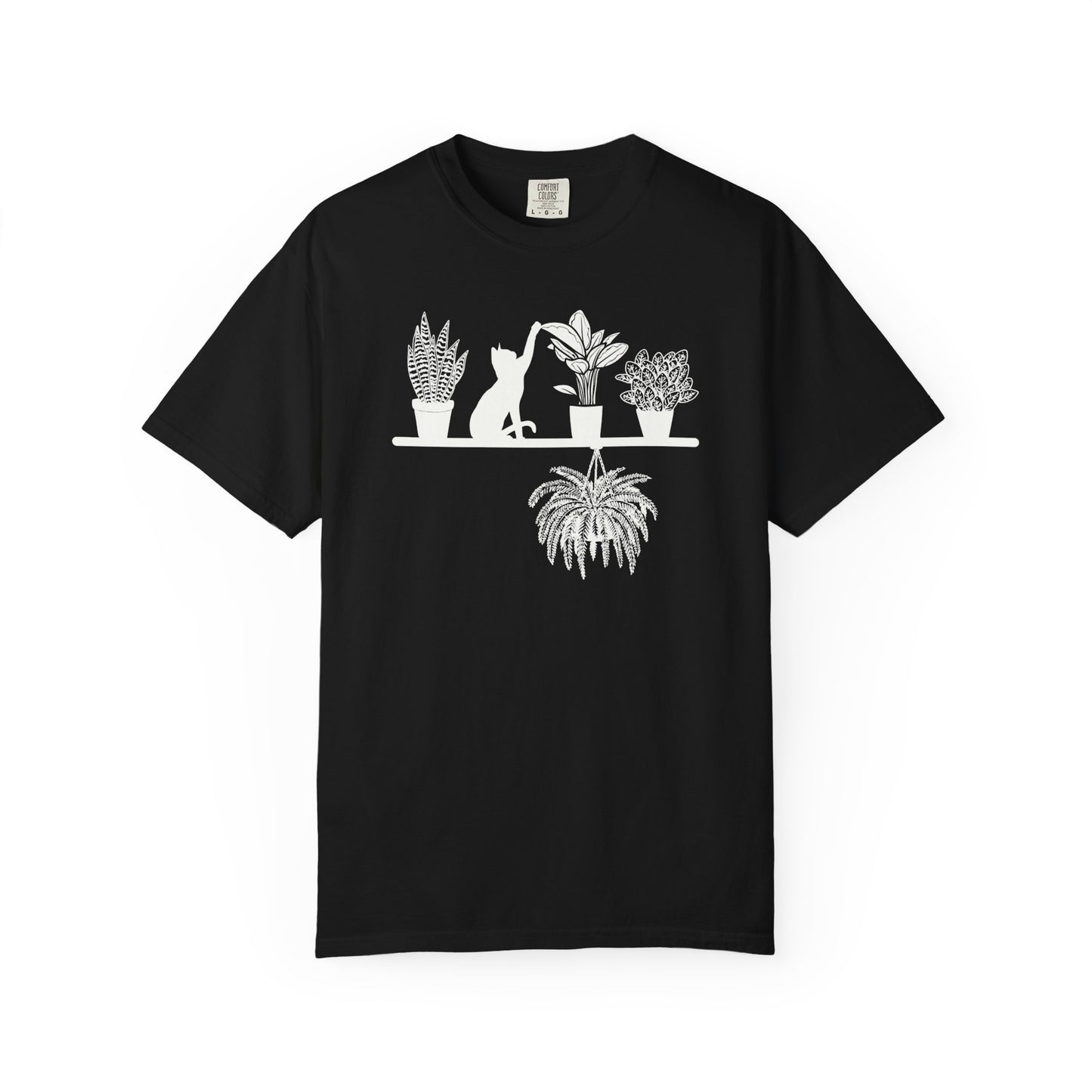 Plant Shelf With Cat Comfort Colors® Heavyweight T-shirt