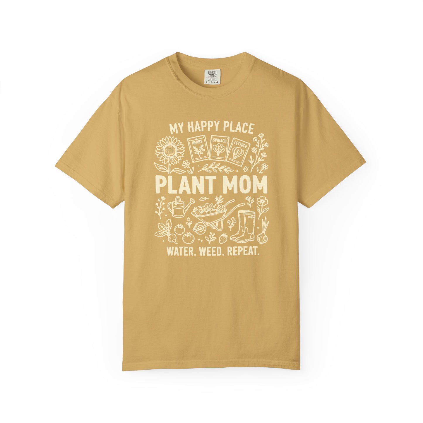 Plant Mom My Happy Place Comfort Colors® Heavyweight T-shirt