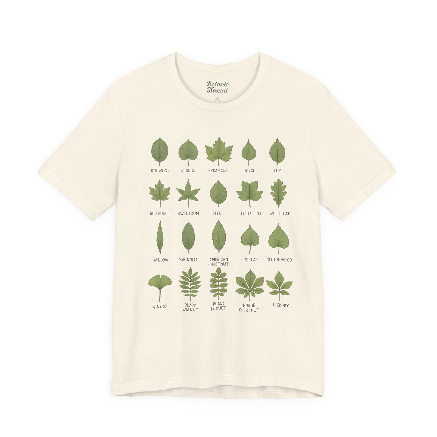 Deciduous Leaf Names Lightweight Tee