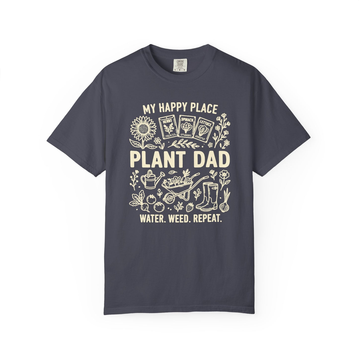 Plant Dad My Happy Place Comfort Colors® Heavyweight T-shirt
