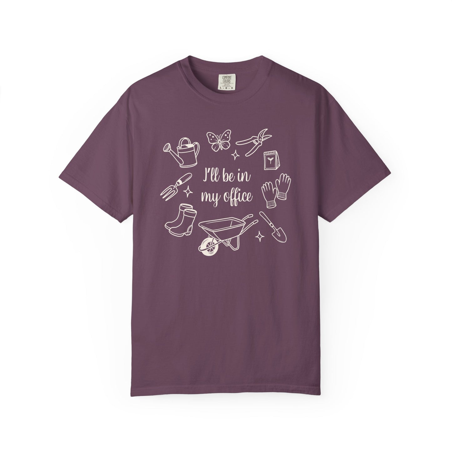I'll Be In My Office Line Art Comfort Colors® Heavyweight T-shirt