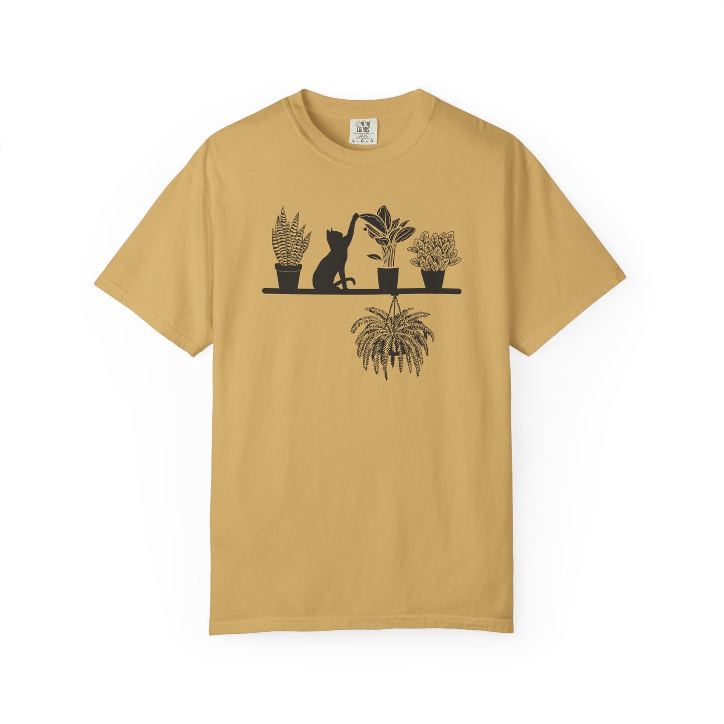 Plant Shelf With Cat Comfort Colors® Heavyweight T-shirt