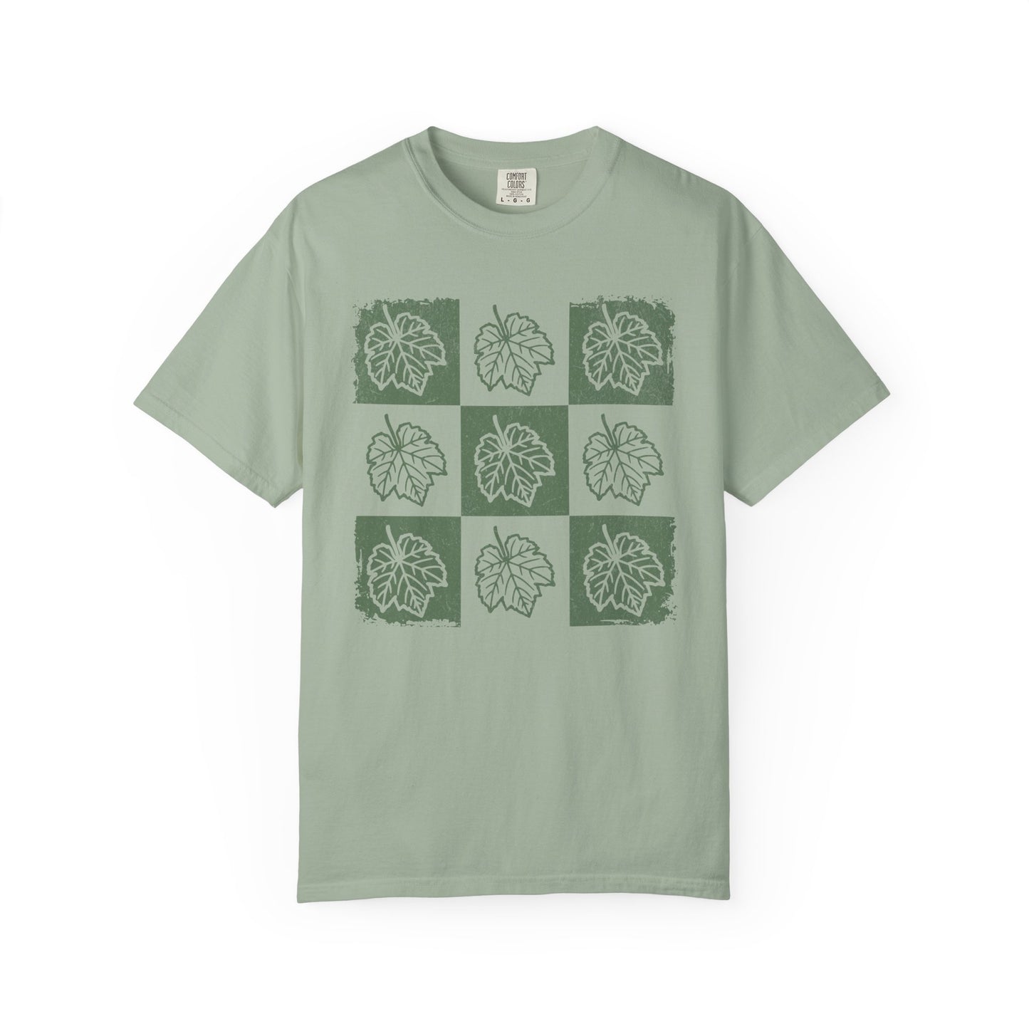 Grape Leaf Checkerboard Comfort Colors® Heavyweight T-shirt