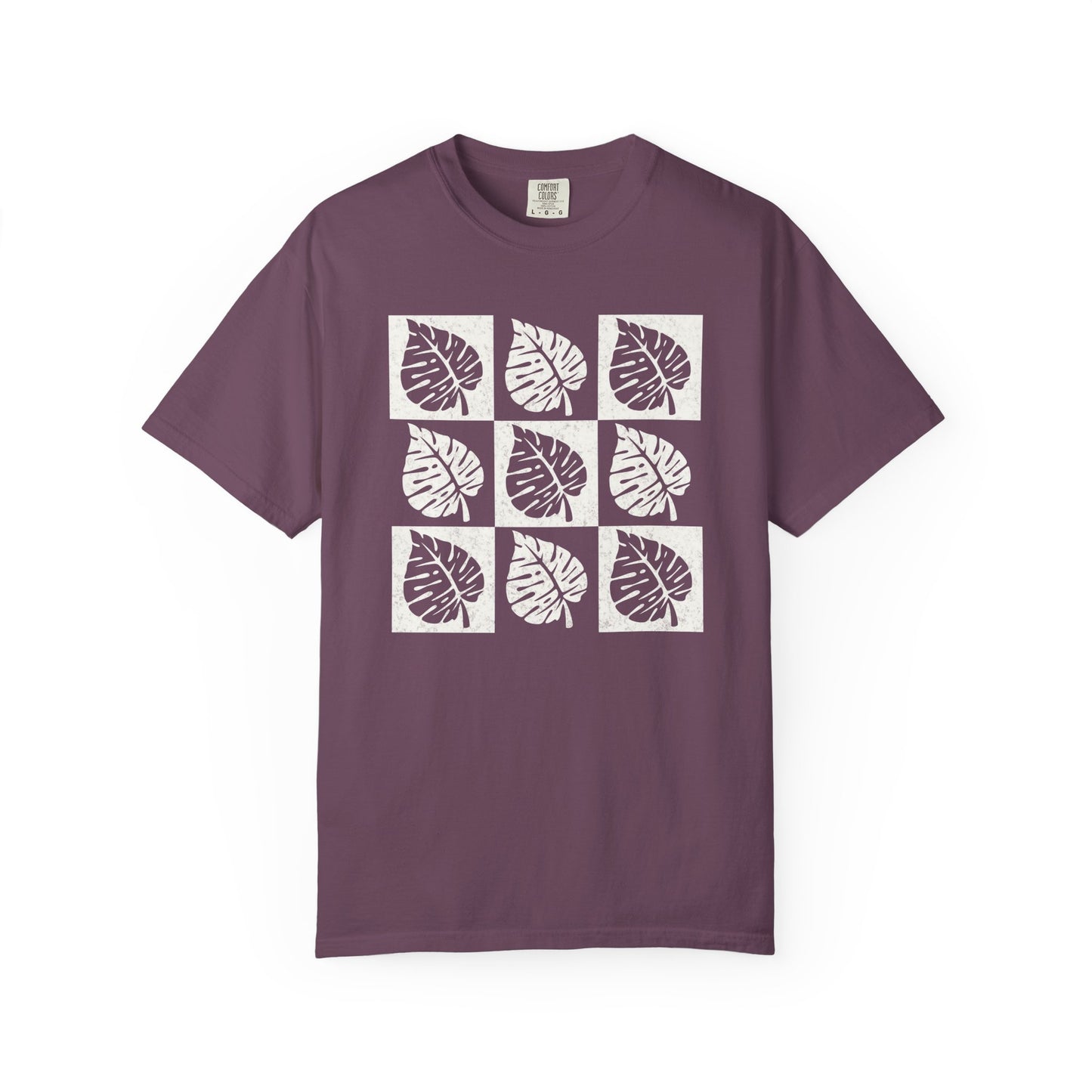 Monstera Checkerboard Comfort Colors® Heavyweight T-shirt