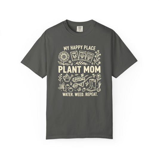 Plant Mom My Happy Place Comfort Colors® Heavyweight T-shirt