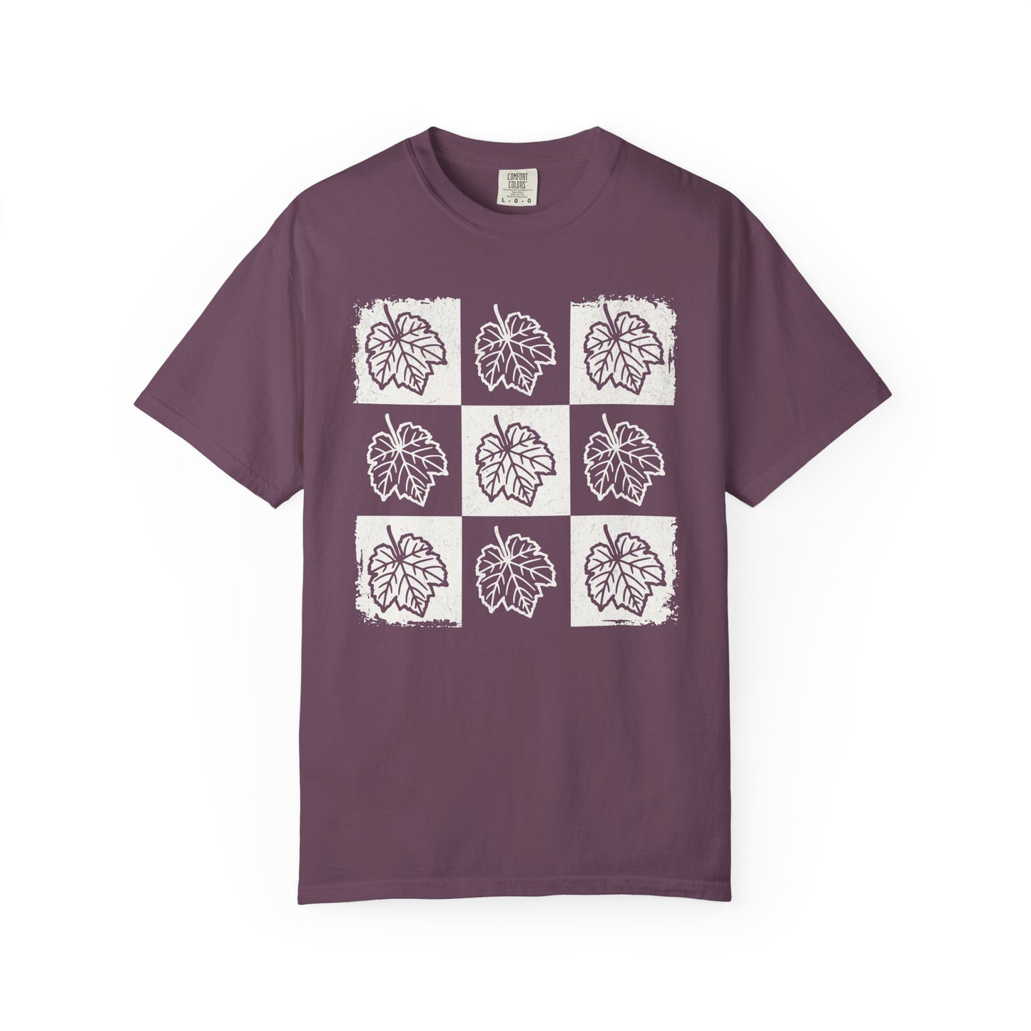 Grape Leaf Checkerboard Comfort Colors® Heavyweight T-shirt