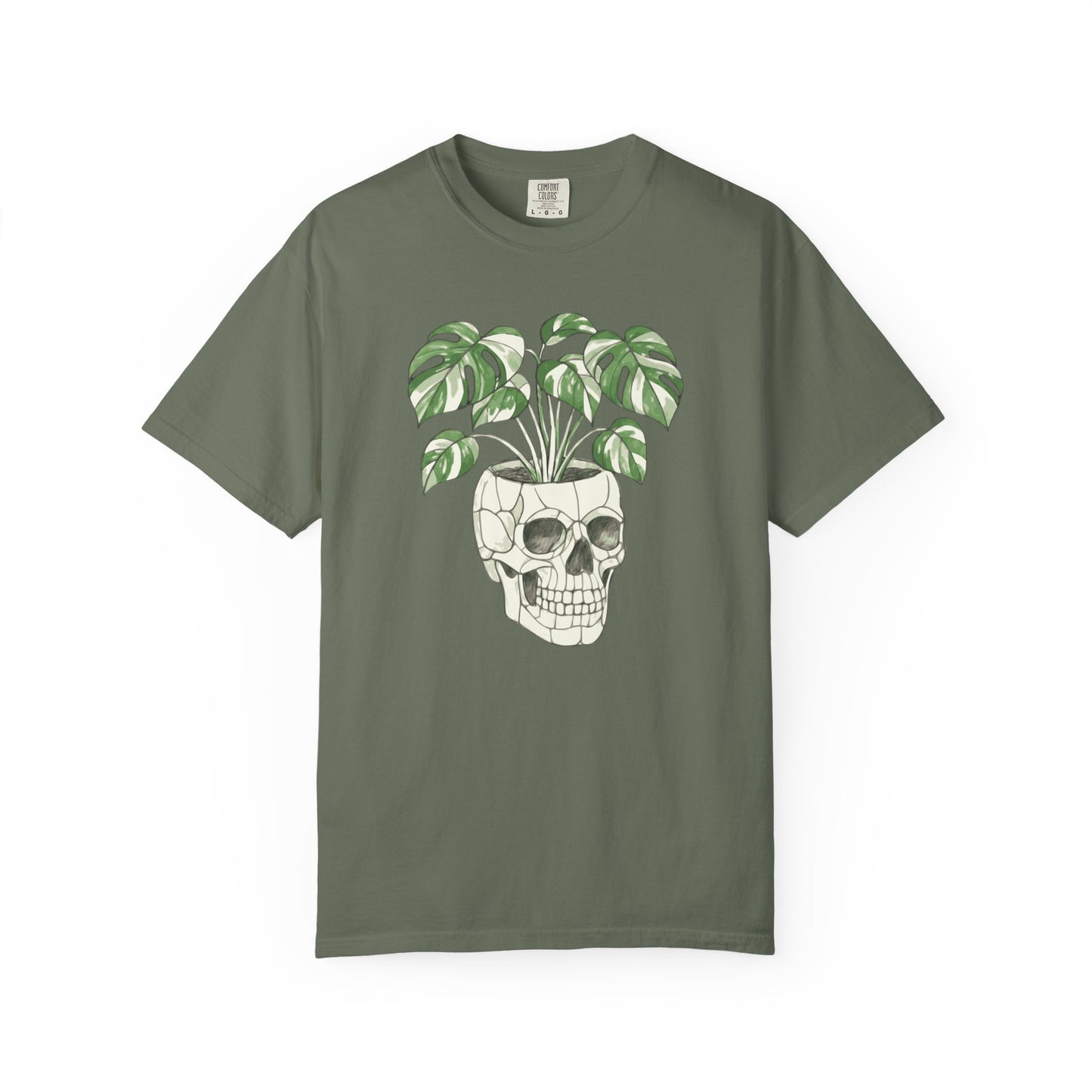 Monstera Skull Pot Comfort Colors® Heavyweight T-shirt