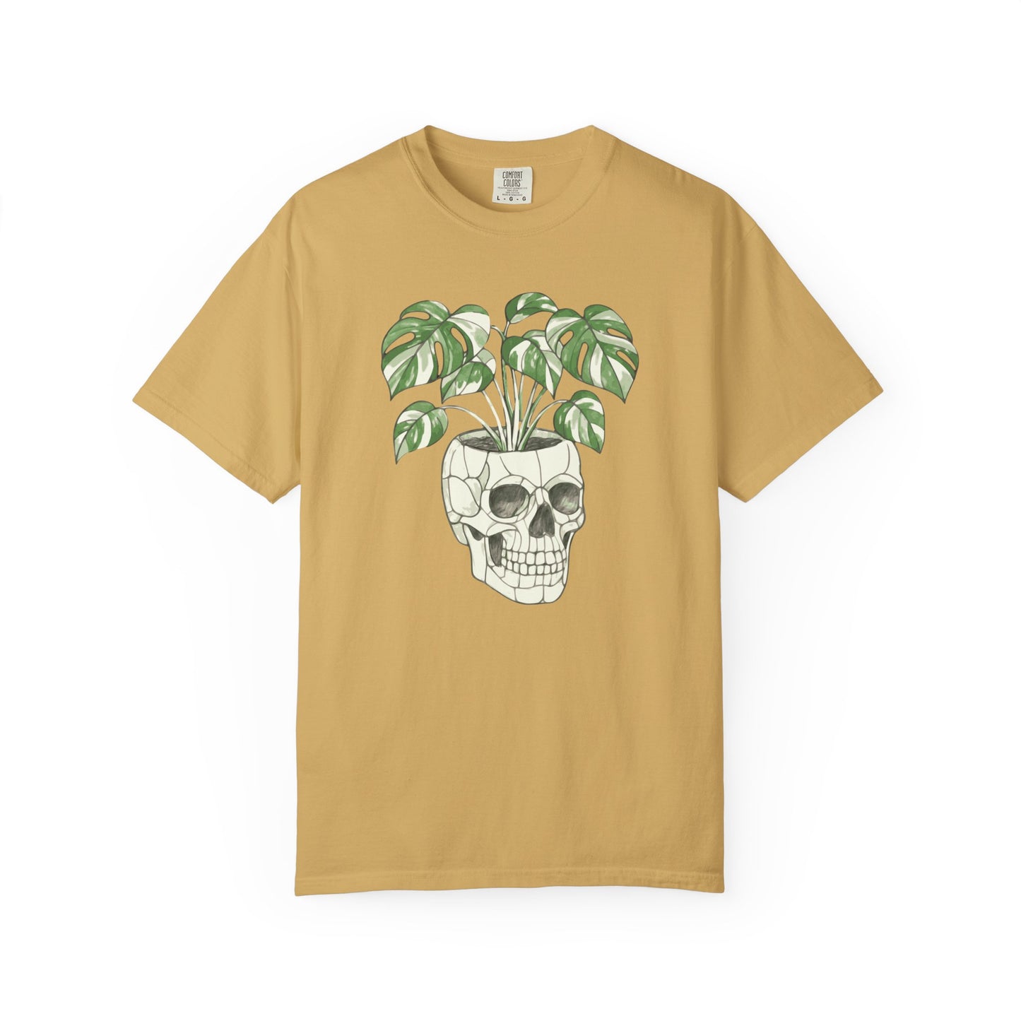 Monstera Skull Pot Comfort Colors® Heavyweight T-shirt