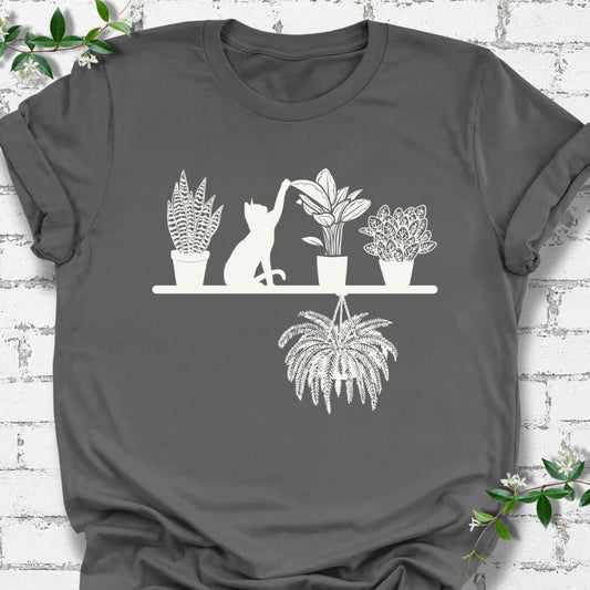 Plant Shelf With Cat Lightweight Tee