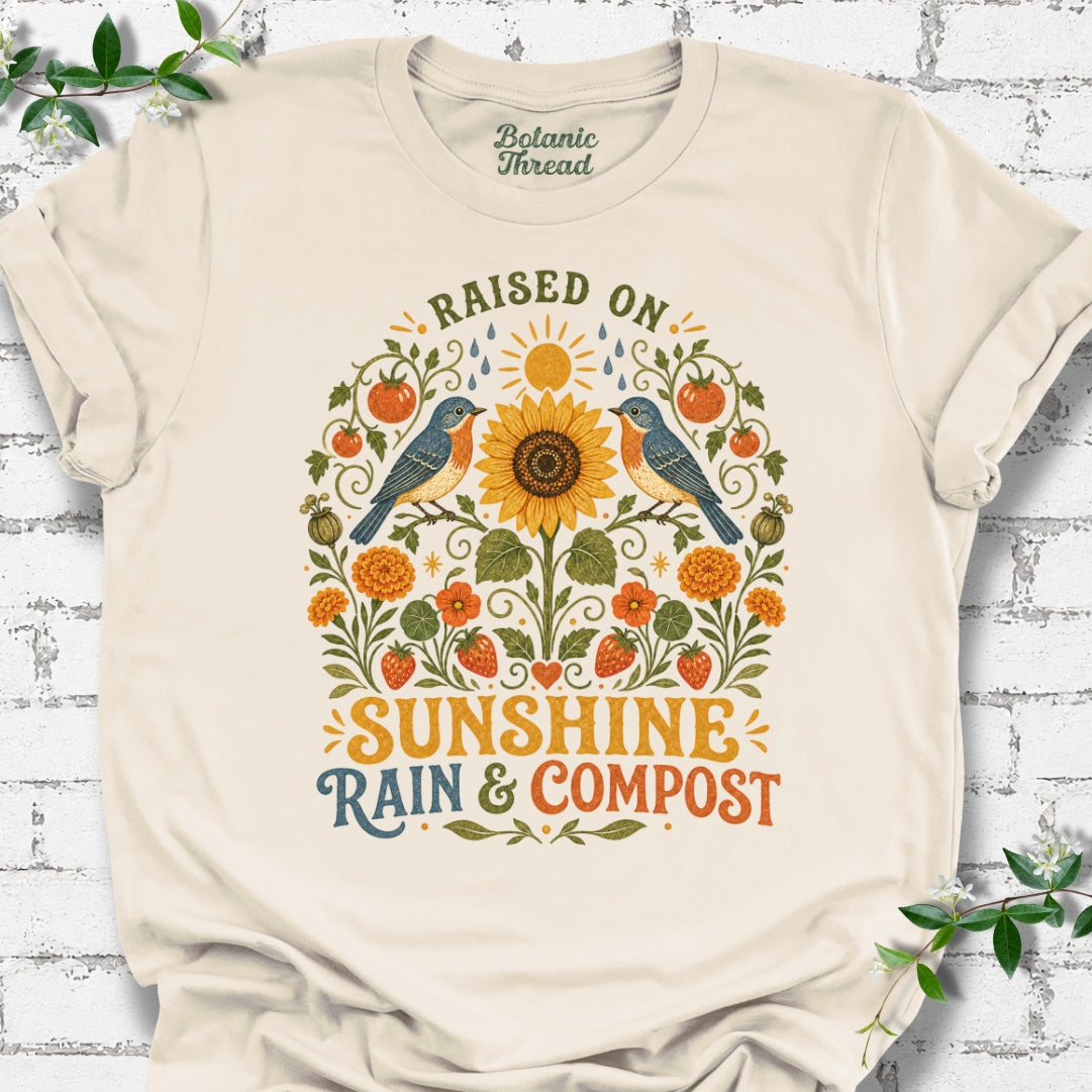Raised On Sunshine, Rain & Compost Lightweight Tee