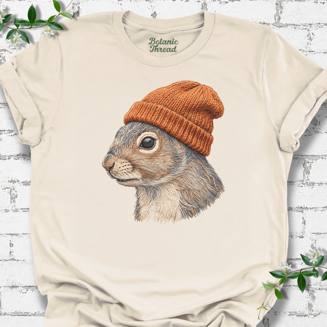 Squirrel With A Beanie T-Shirt