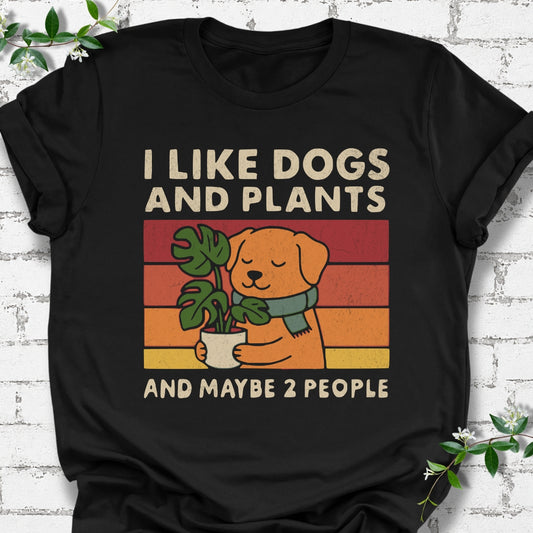 I Like Dogs And Plants And Maybe 2 People Lightweight Tee
