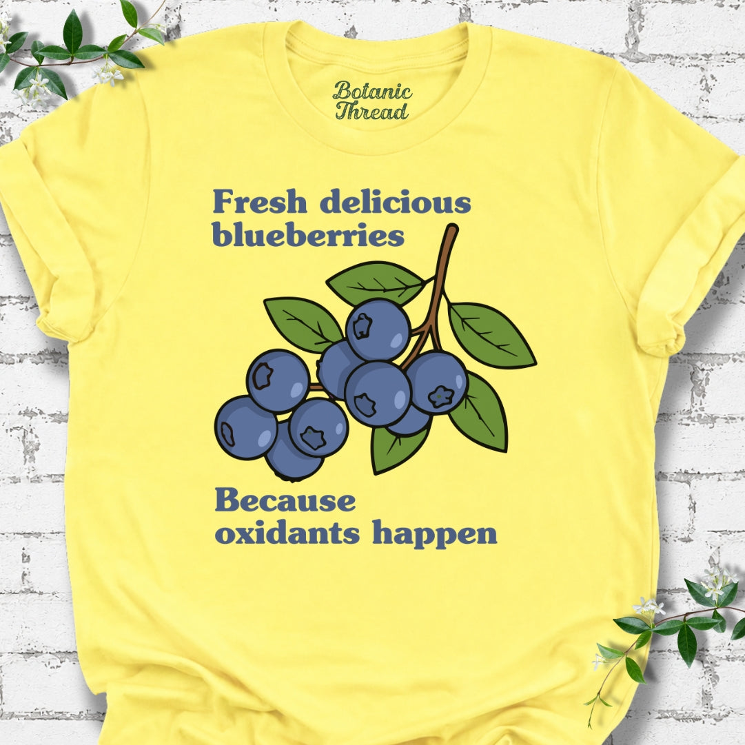 Fresh Delicious Blueberries, Because Oxidants Happen Lightweight Tee