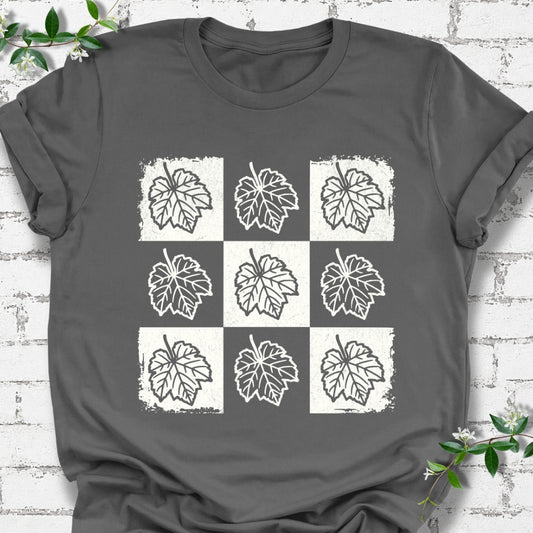 Grape Leaf Checkerboard Lightweight Tee