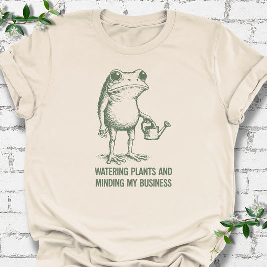 Watering Plants And Minding My Business Lightweight Tee