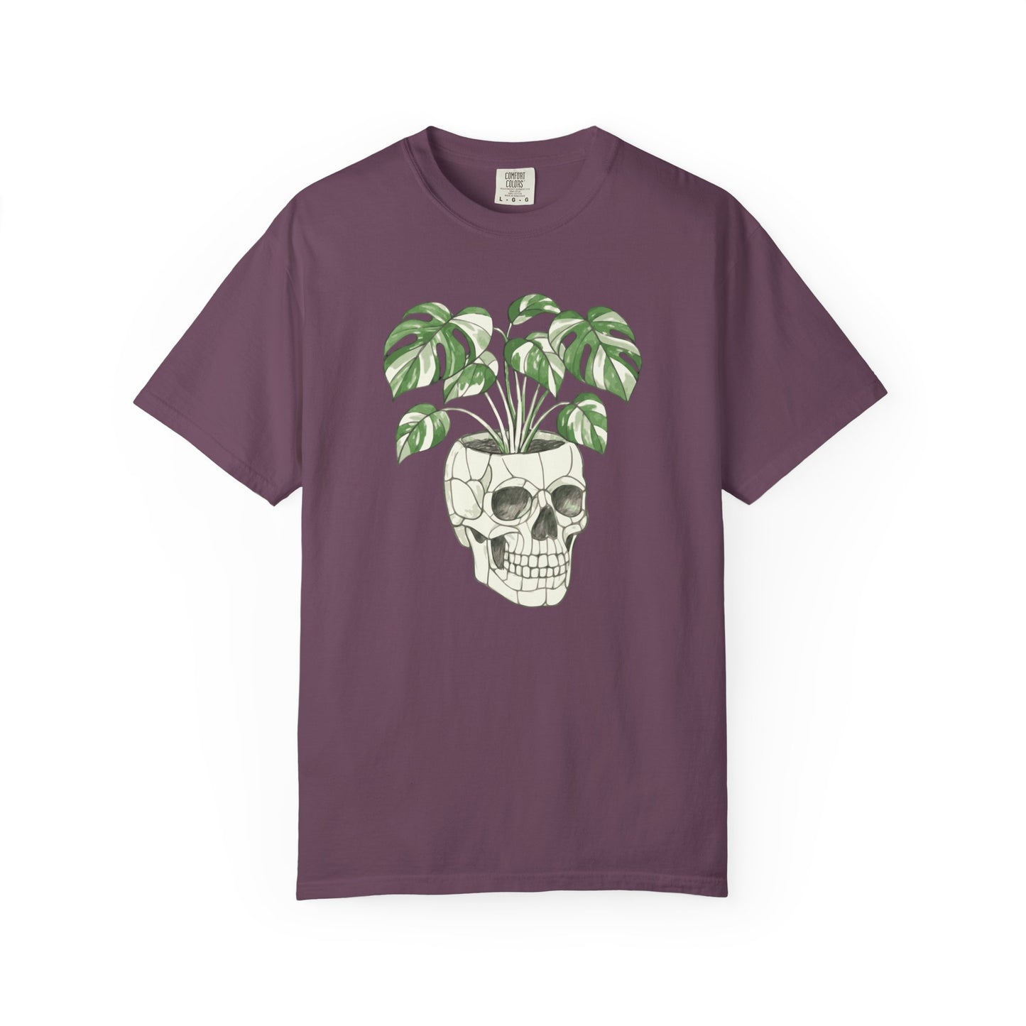 Monstera Skull Pot Comfort Colors® Heavyweight T-shirt