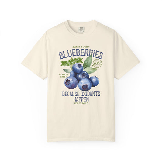 Blueberries Because Oxidants Happen Comfort Colors® Heavyweight T-shirt
