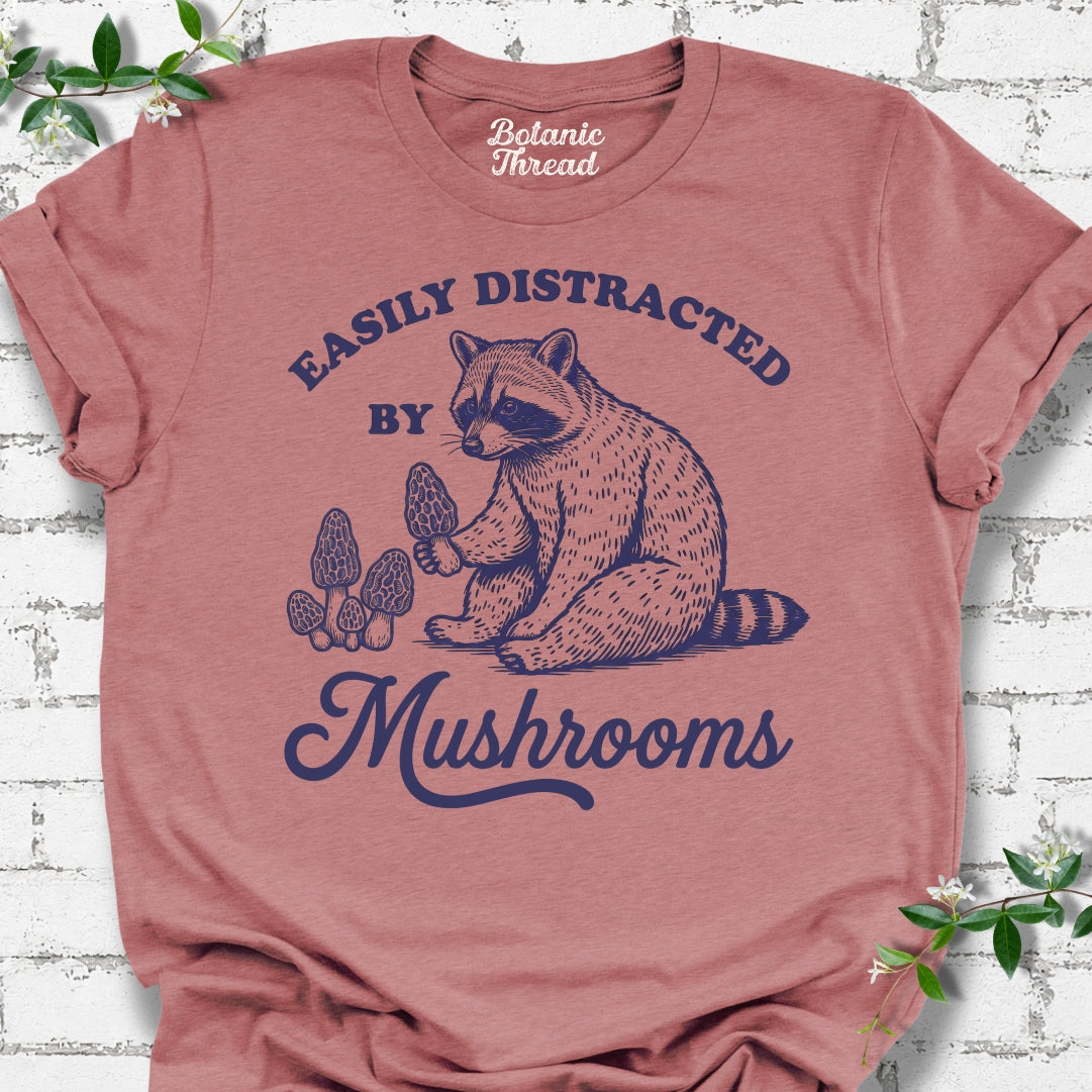Easily Distracted By Mushrooms Lightweight Tee