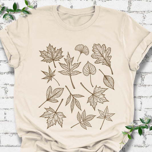 Deciduous Leaf Collage Lightweight Tee