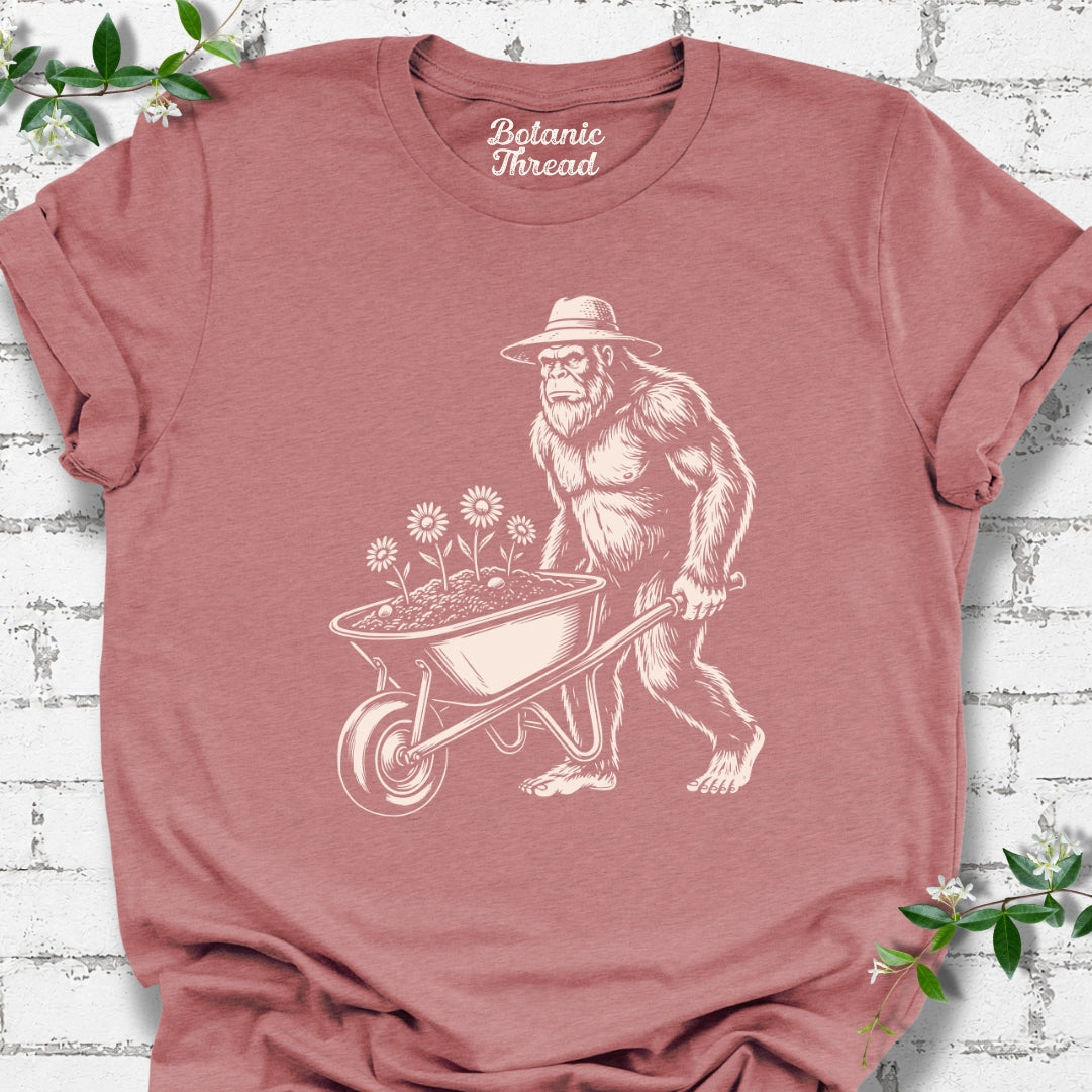 Bigfoot With Wheelbarrow Lightweight Tee