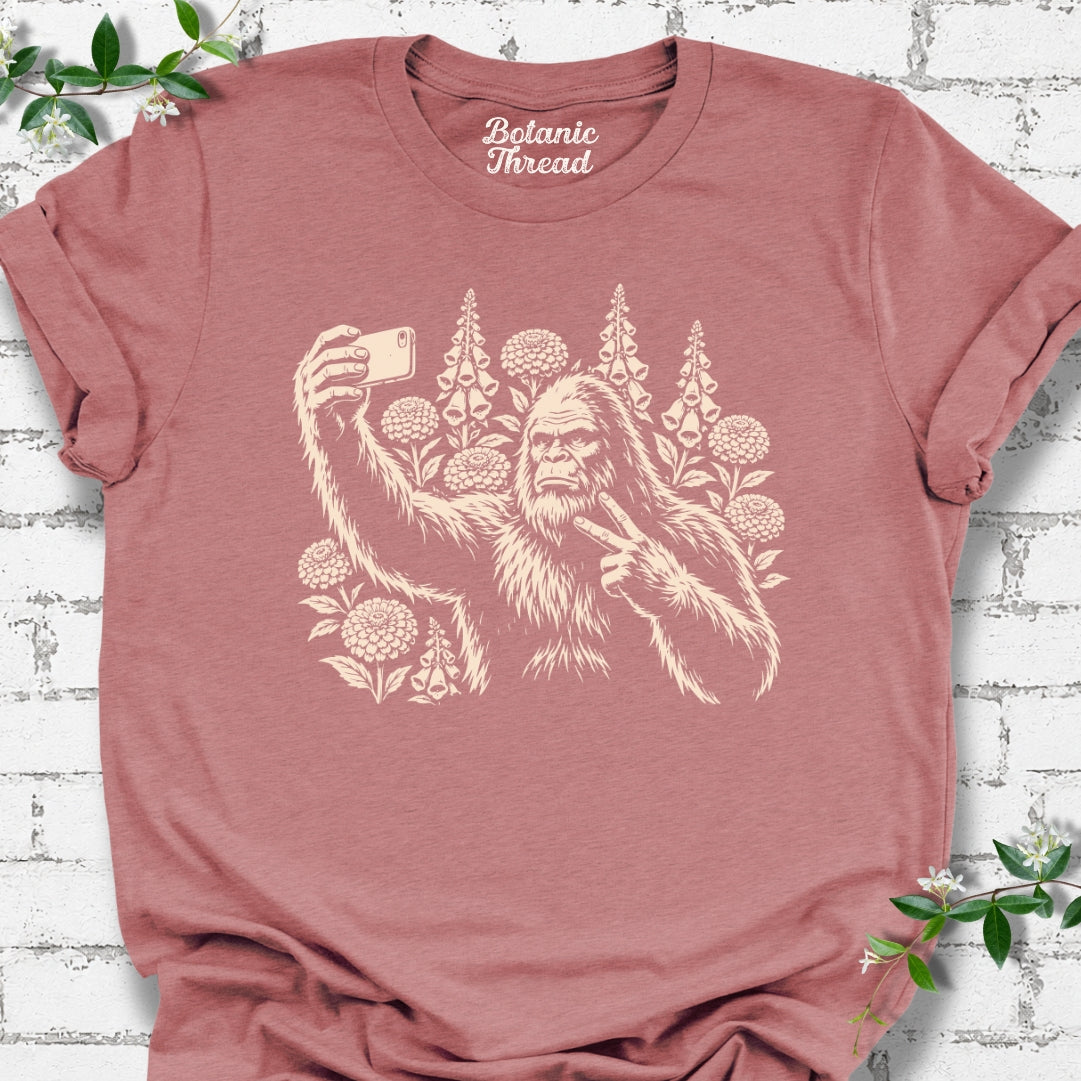 Bigfoot Garden Selfie Lightweight Tee