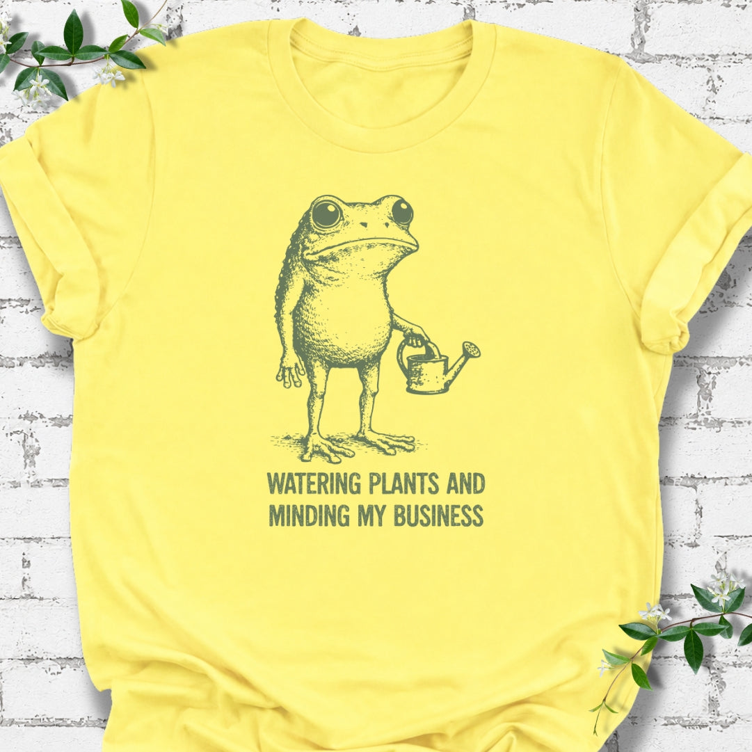 Watering Plants And Minding My Business Lightweight Tee