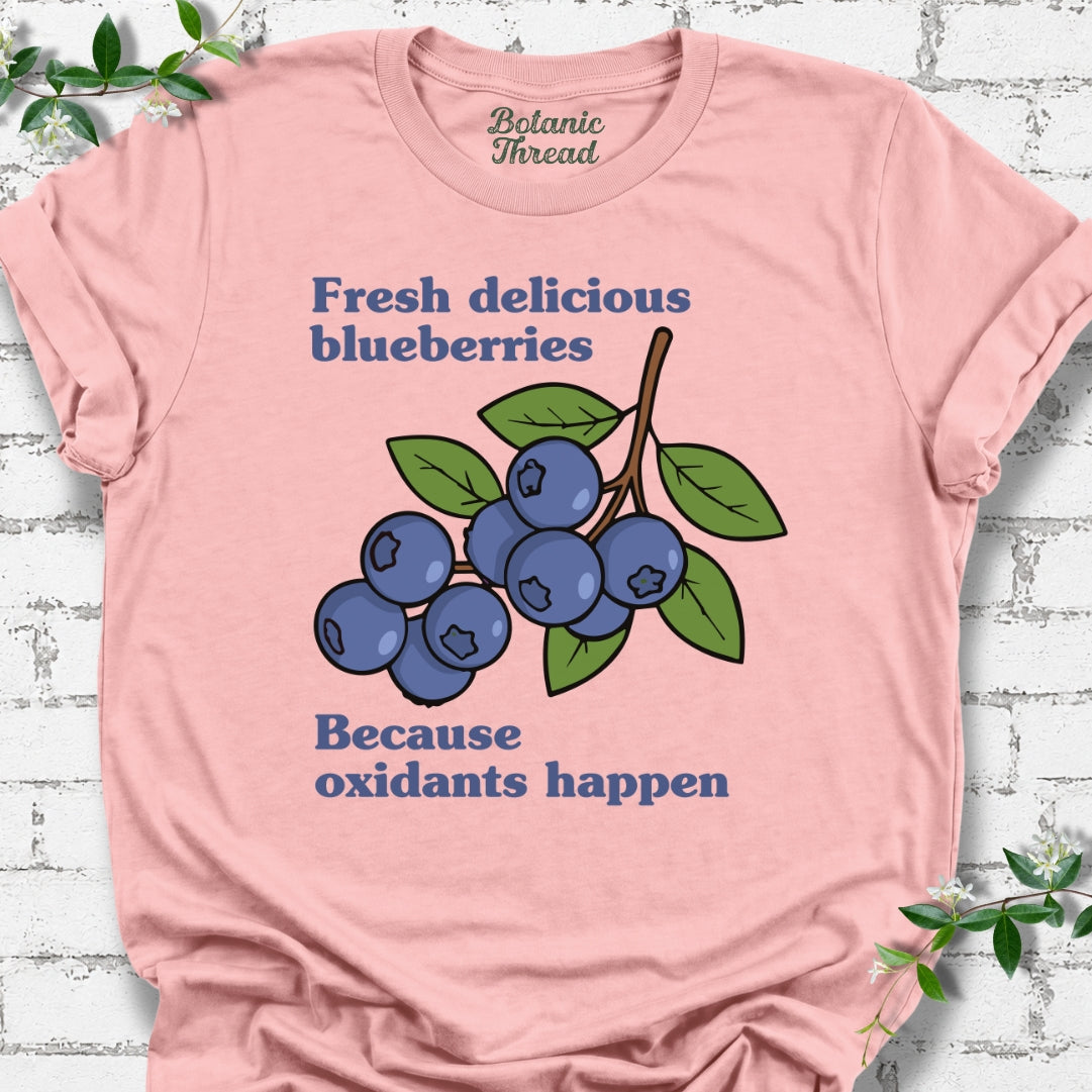 Fresh Delicious Blueberries, Because Oxidants Happen Lightweight Tee