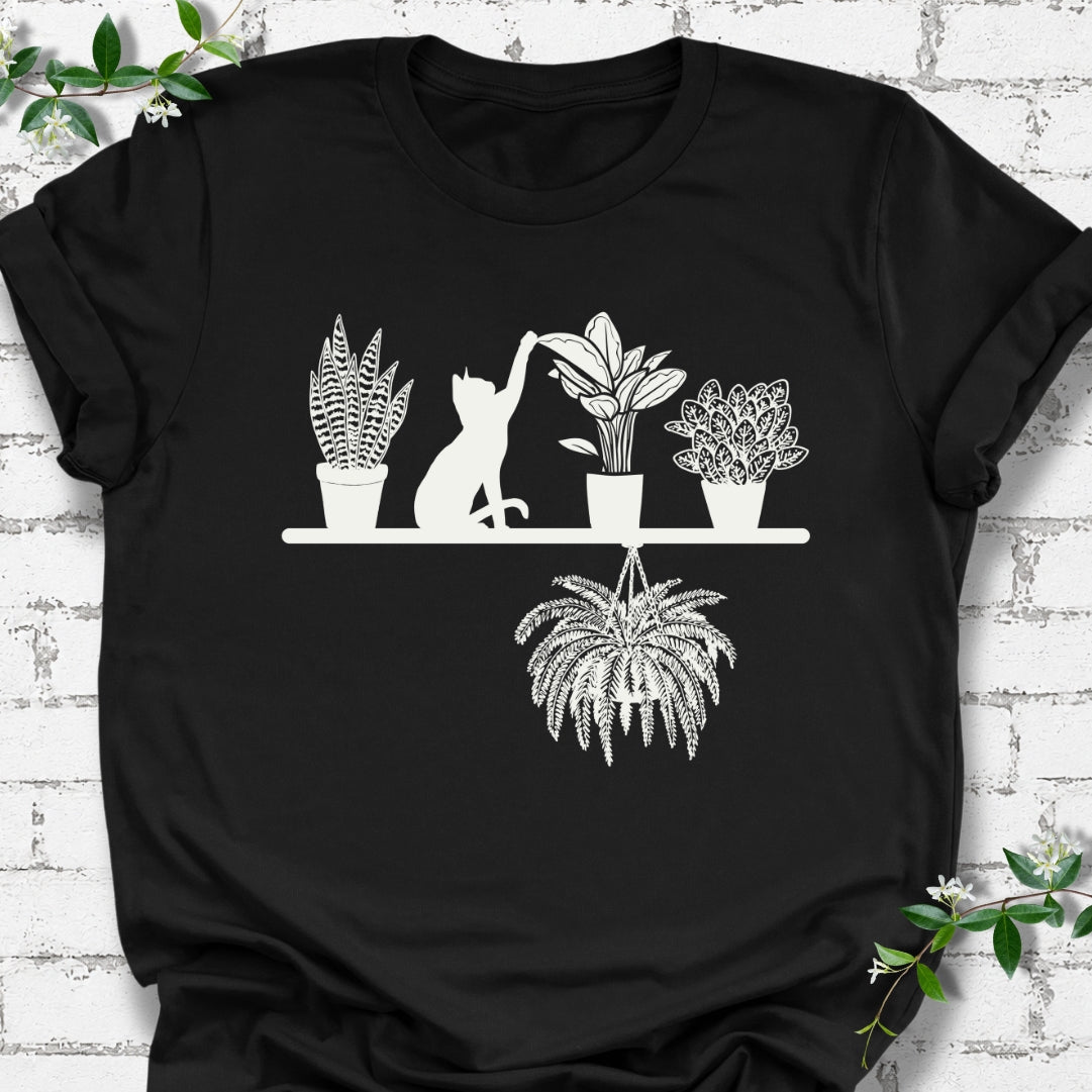 Plant Shelf With Cat Lightweight Tee