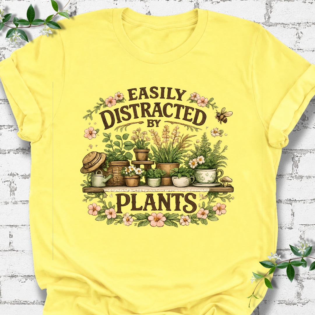 Easily Distracted By Plants Cottage Core T-Shirt