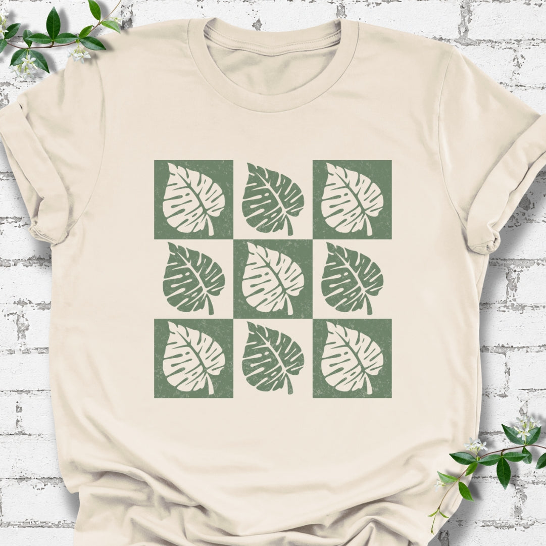 Monstera Checkerboard Lightweight Tee