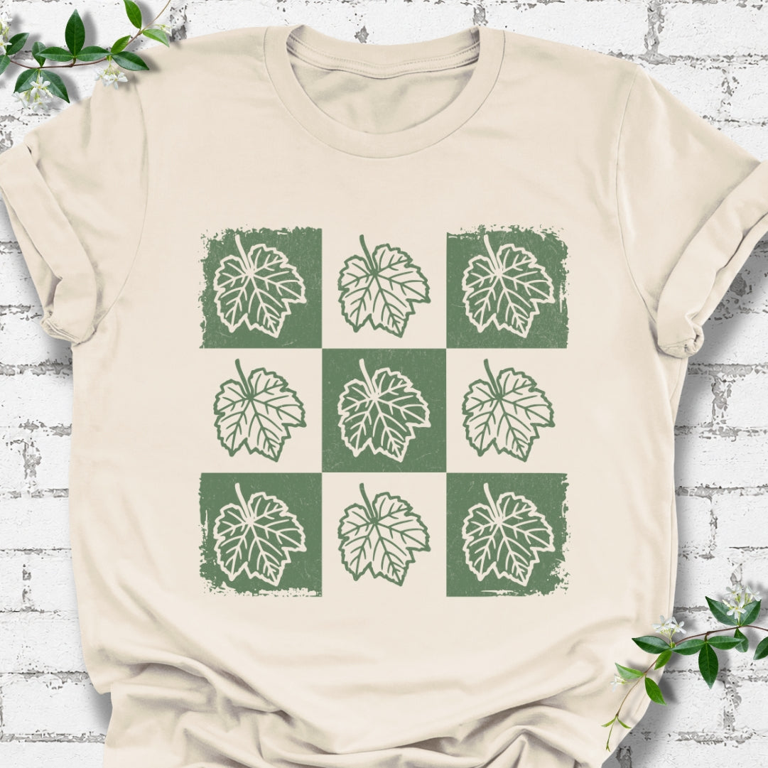 Grape Leaf Checkerboard Lightweight Tee