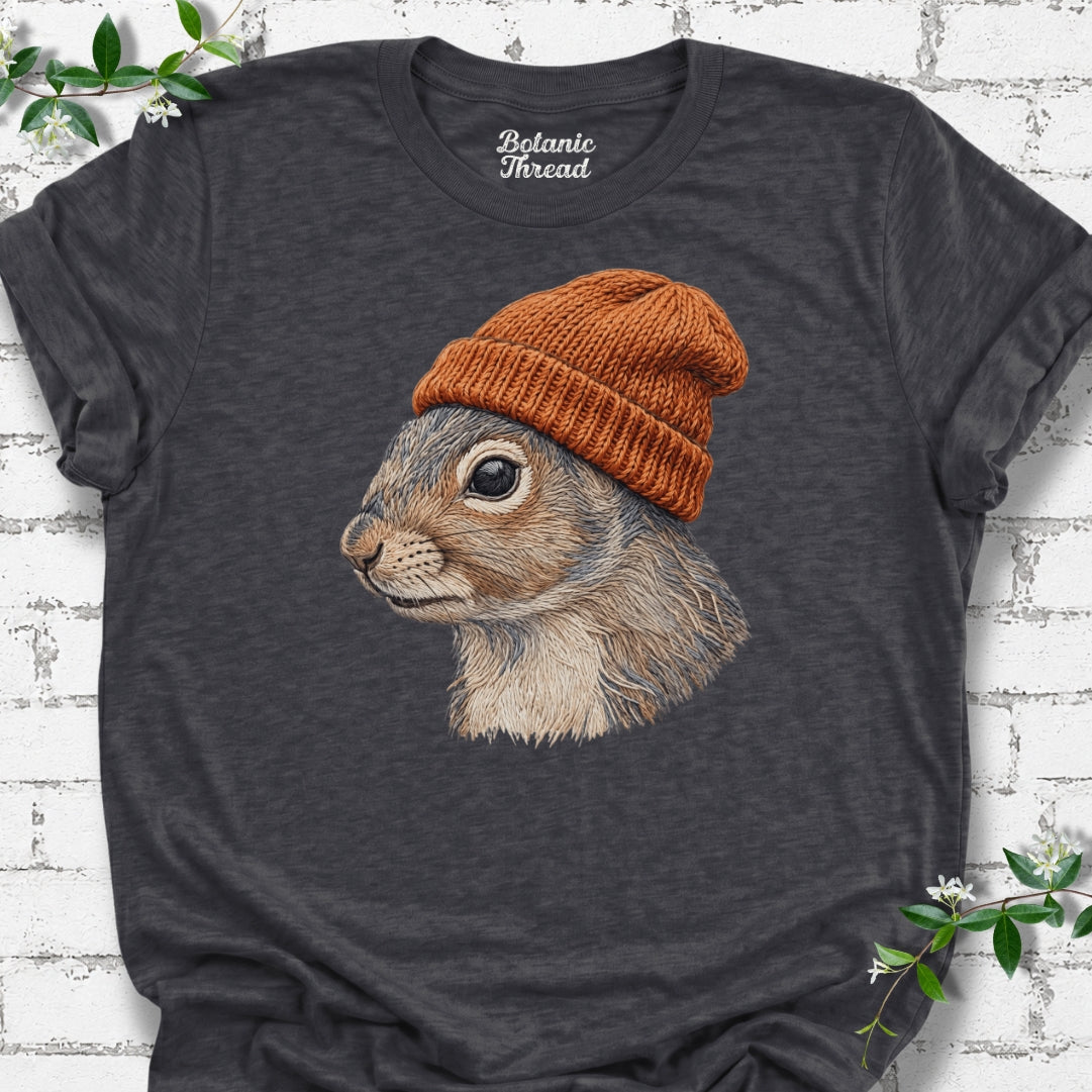 Squirrel With A Beanie T-Shirt