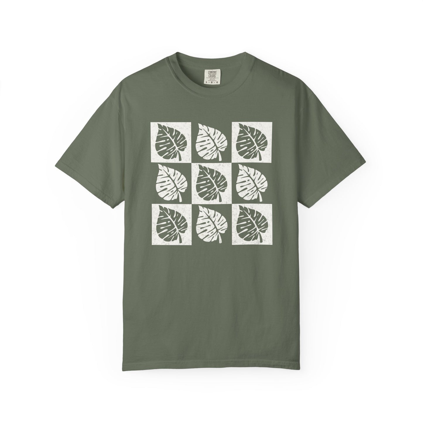 Monstera Checkerboard Comfort Colors® Heavyweight T-shirt