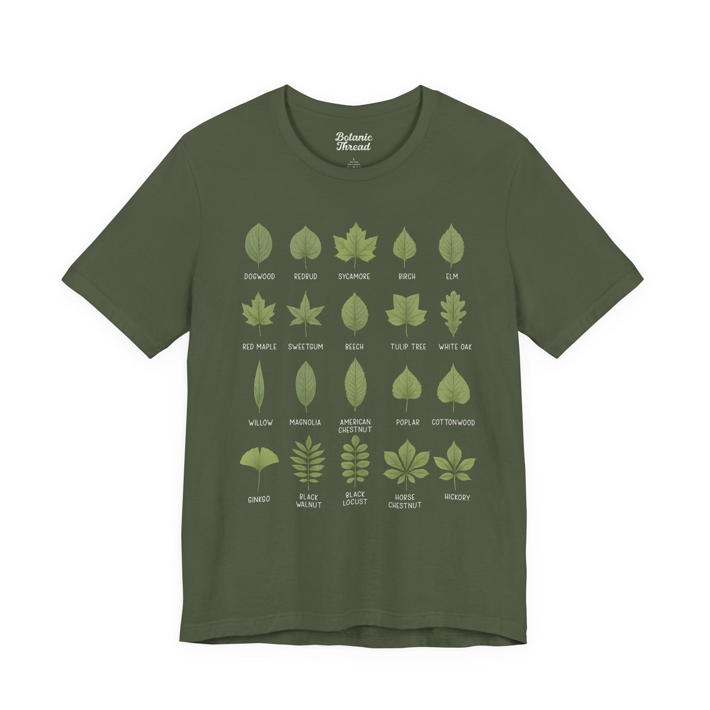 Deciduous Leaf Names Lightweight Tee