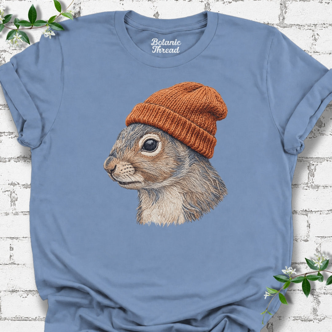 Squirrel With A Beanie T-Shirt